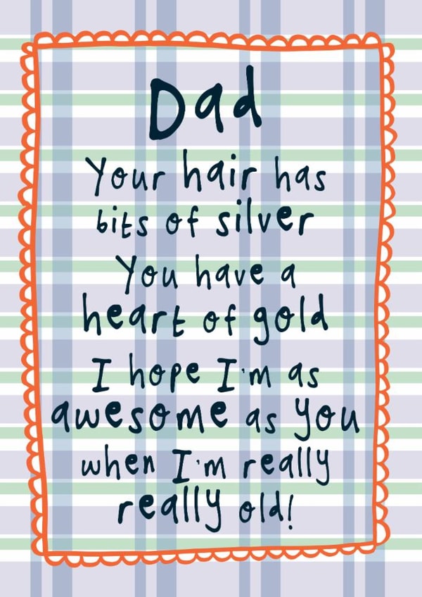 Cheeky Father's Day/Birthday Card - Poem - Heart Of Gold created by Bow & Bell