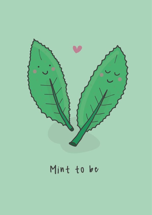 Cute Anniversary Card - Mint To Be - Leaves created by Little Big Pie