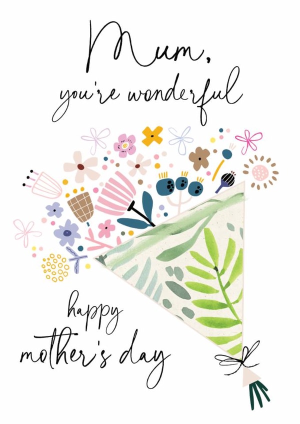 Traditional Mother's Day Card - Floral Bouquet created by Katie Phythian Design