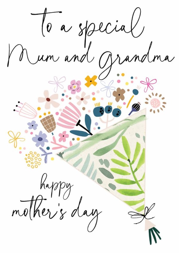 Traditional Mother's Day Card - Mum And Grandma - Floral Bouquet created by Katie Phythian Design