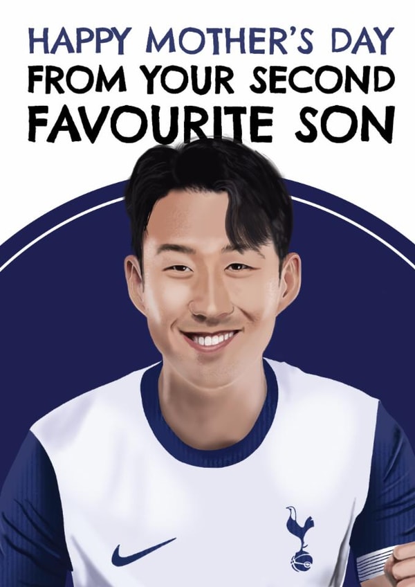 Funny Mother's Day Card - From Second Favourite Son - Tottenham Hotspur created by AbiGoLucky