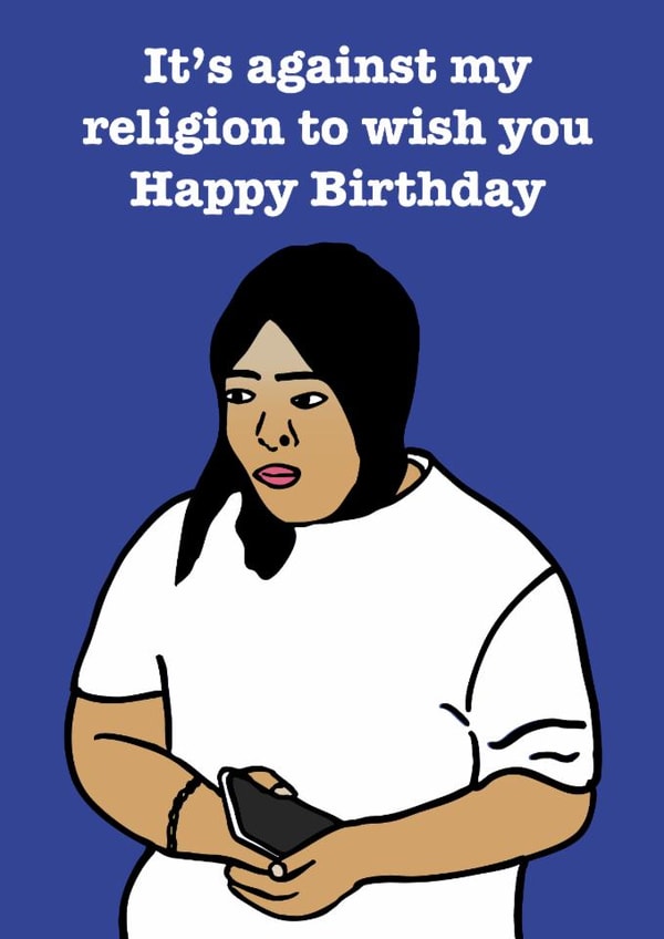 Funny Happy Birthday Card - TikTok Meme - Onijah Andrew Robinson - From Pakistan created by Josh Hayes