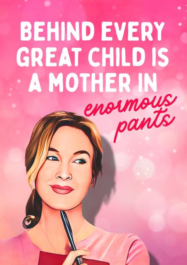 Funny Mother's Day Card - Bridget Jones - Enormous Pants created by Mrs Best Paper Co.