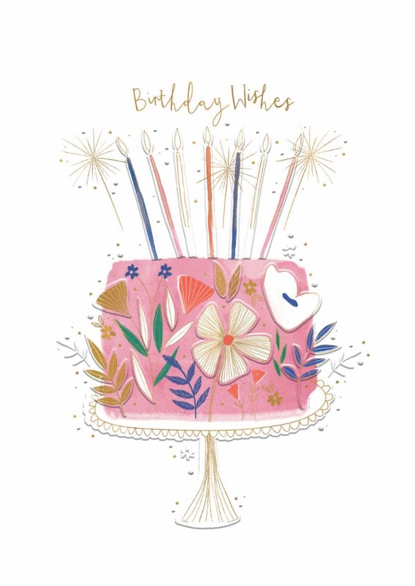 Classic Birthday Card - For Her - Cake created by Great British Card Company