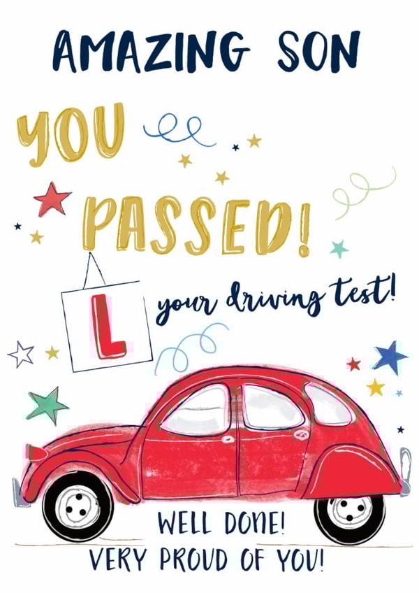 Congratulations Card - For Son - Driving Test created by Katie Phythian Design