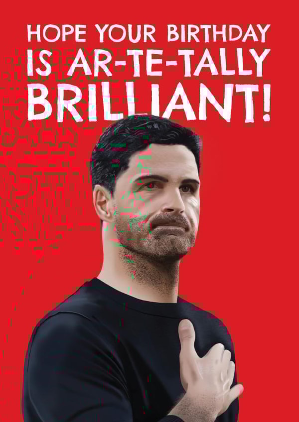 Arsenal Birthday Card - Mikel Arteta - Football Manager created by AbiGoLucky
