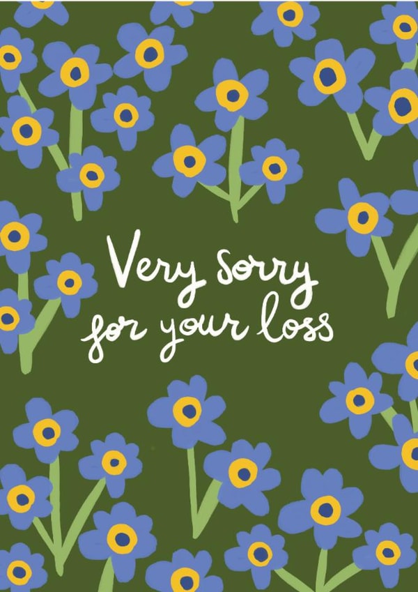 Pretty Sympathy Card - Forget-Me-Nots created by @AimeeStevens.Design