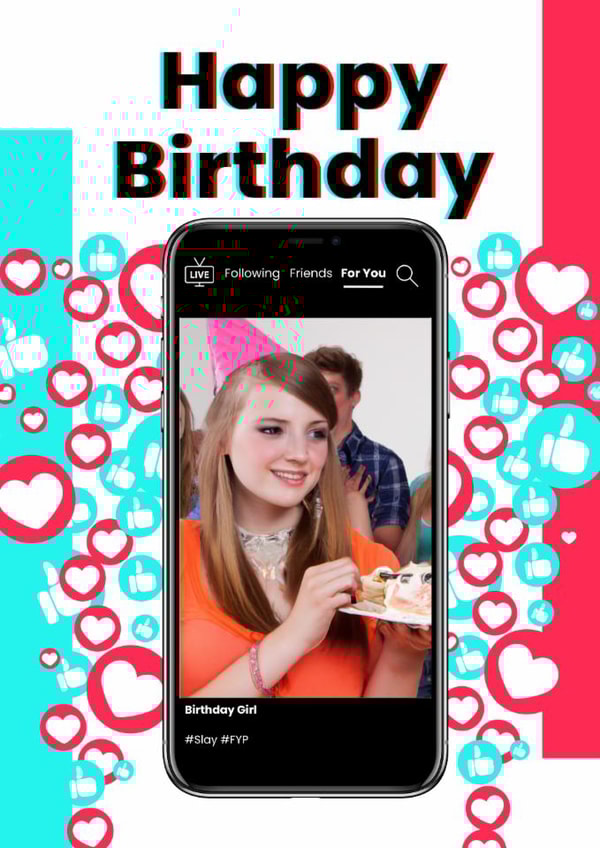 Personalised TikTok-Inspired Birthday Card – Upload Your Own Photo! created by Meelsy Designs