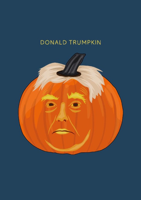 Funny Birthday/Just Because Card - Donald Trump - Donald Trumpkin created by Chloë Langer