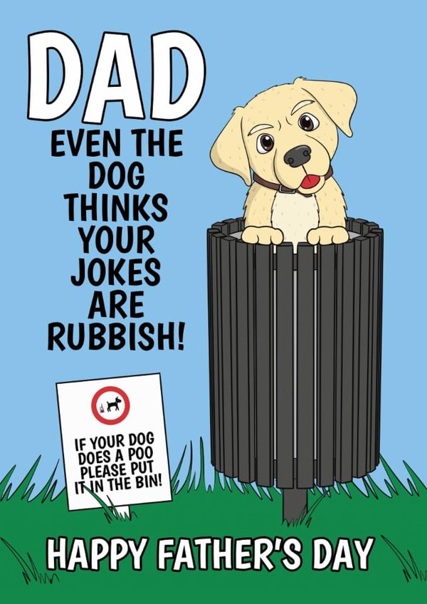 Funny Father's Day Card - From The Dog - Dad Jokes created by @Cupsie's Creations