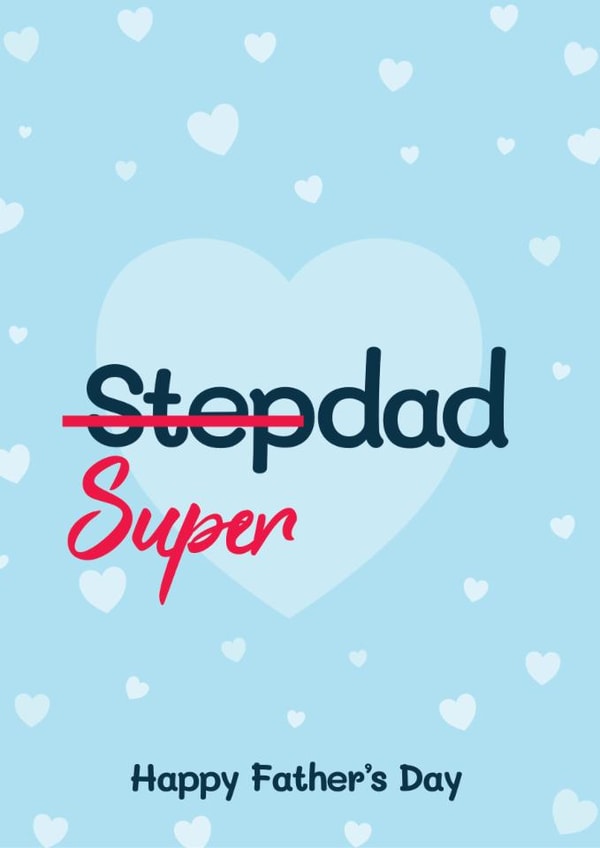 Cute Father's Day Card - Super Step Dad created by Bev O'Connor || @oconnordesign
