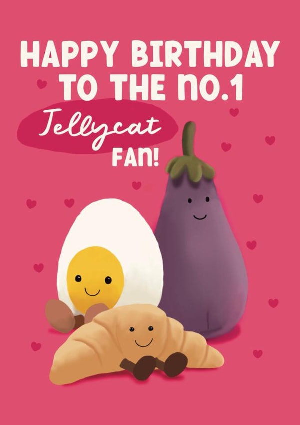 Cute Birthday Card - To The No.1 Jellycat Fan - Jellycats created by Giddy Kipper