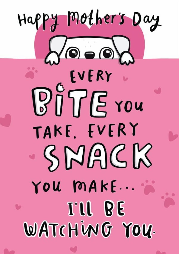 Funny Mother's Day Card - Watching You - Dog created by Arrow Gift Co