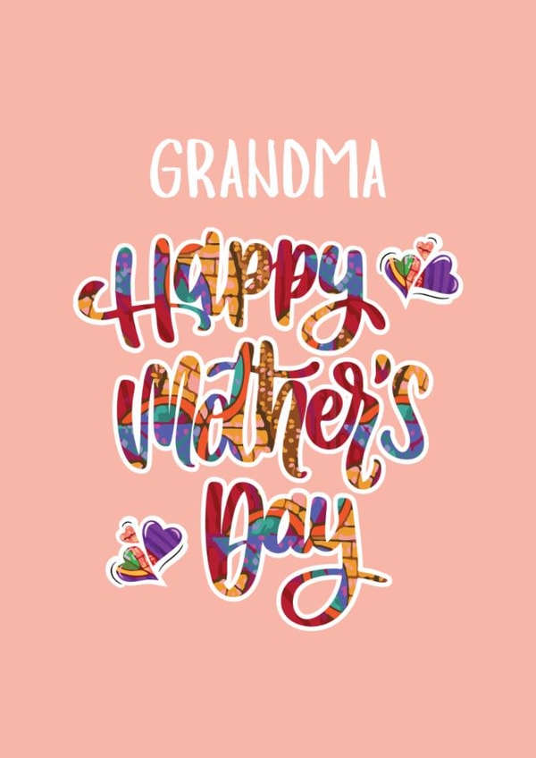 Colourful Mother's Day card for Grandma created by AfroTouch Design