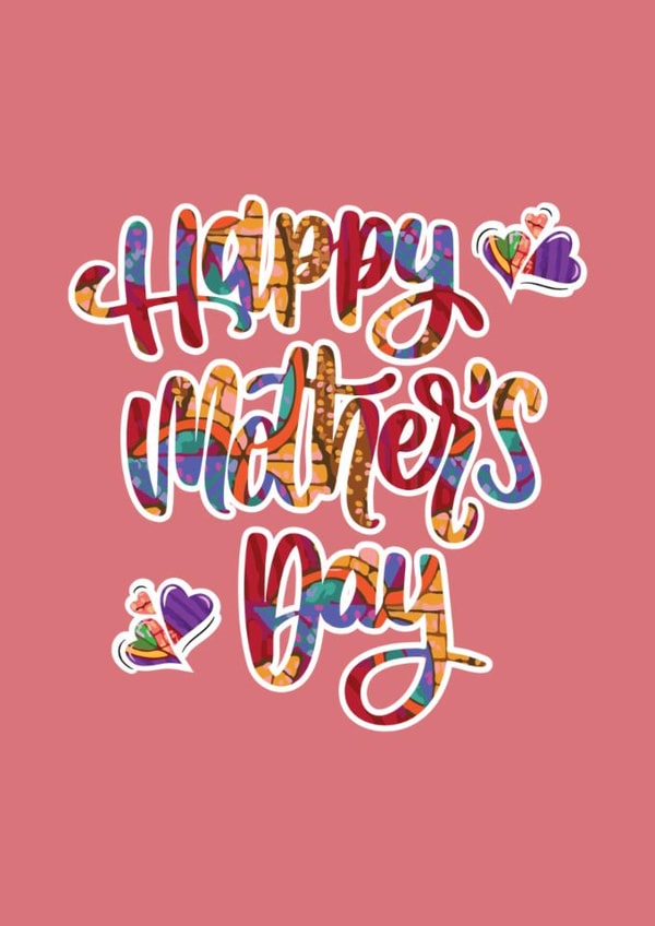 Vibrant Mother's Day Card for a vibrant and bold mother created by AfroTouch Design