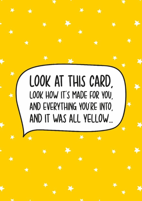 Fun Birthday Card - Coldplay - Lyrics created by TeePee Creations