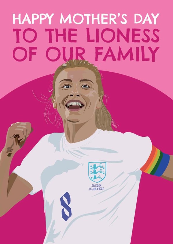 Fun Mother's Day Card - Leah Williamson - To The Lioness Of Our Family created by AbiGoLucky