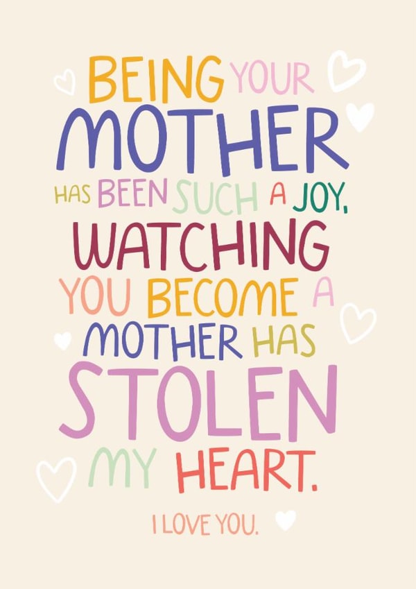 Classic Mother's Day Card - For Daughter - Stolen My Heart created by Laurent Collective