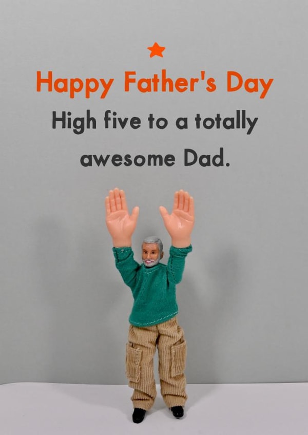Heartfelt Fathers Day Card - High Five Dad created by Bold & Bright Cards