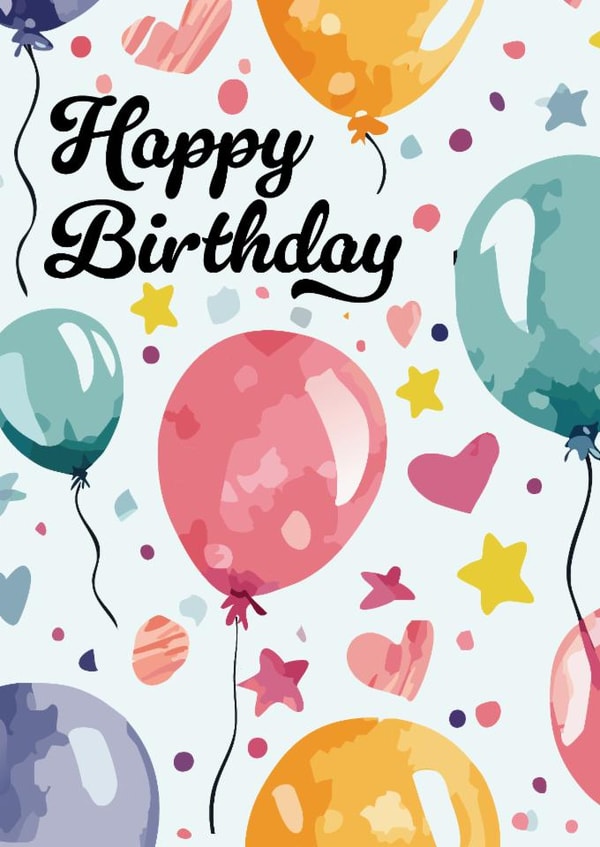 Playful Happy Birthday Card created by AG77 Design