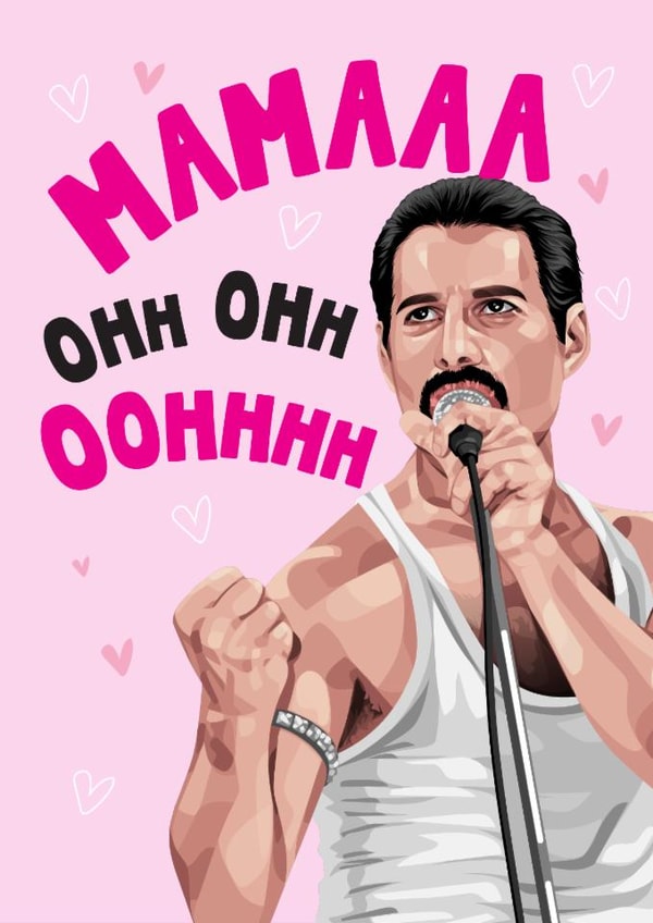 Funny Mother's Day/Birthday Card - Freddie Mercury - Mama Oohh created by Artsy Gift Co