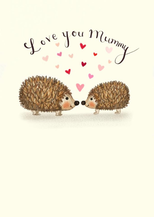 Cute Mother's Day Card - Mummy - Hedgehogs created by Love Lucy Illustration