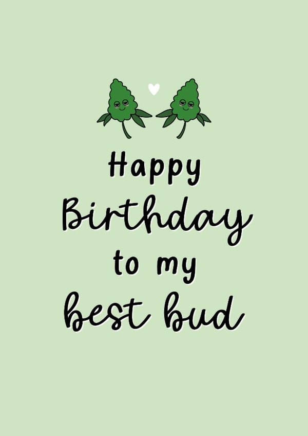 Best Bud Birthday Card - Best Friend Birthday Card created by Perry-Cuff Designs
