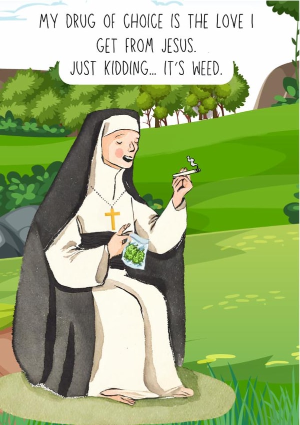 Funny card for your special weed lover. After all, it’s always 4:20 somewhere! created by Liquorice Twist