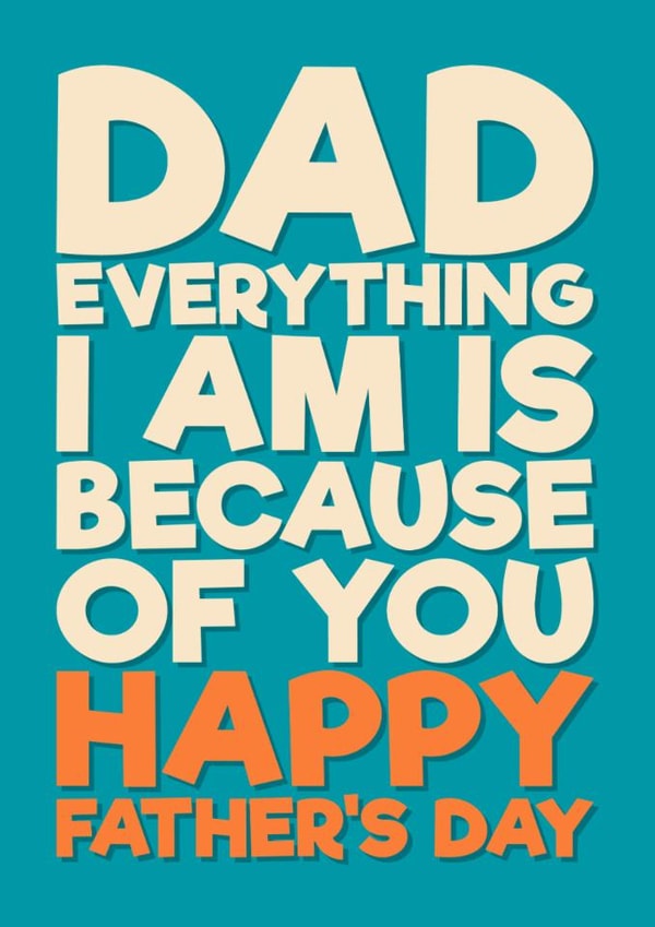 Heartfelt Father’s Day Card - For Dad - Happy Father’s Day created by Blind Faith