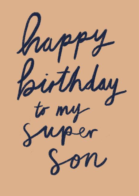 Super son birthday card card