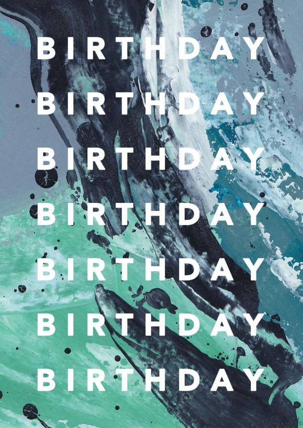 Classic Birthday Card - Abstract Painting created by Joy Jen Studio