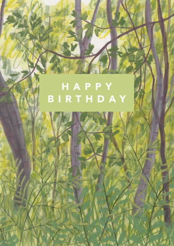 Classic Birthday Card - Woodland Trees created by Joy Jen Studio