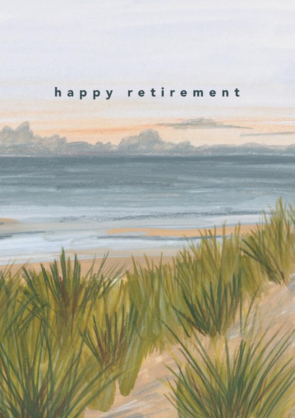 Classic Retirement Card - Formby Beach created by Joy Jen Studio