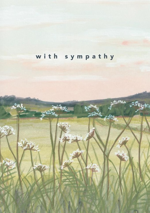 Classic Sympathy Card - Countryside Flowers created by Joy Jen Studio