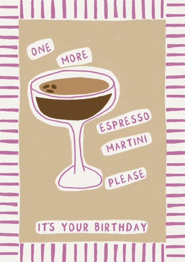 Classic Birthday Card - Espresso Martini created by Rachel Jones