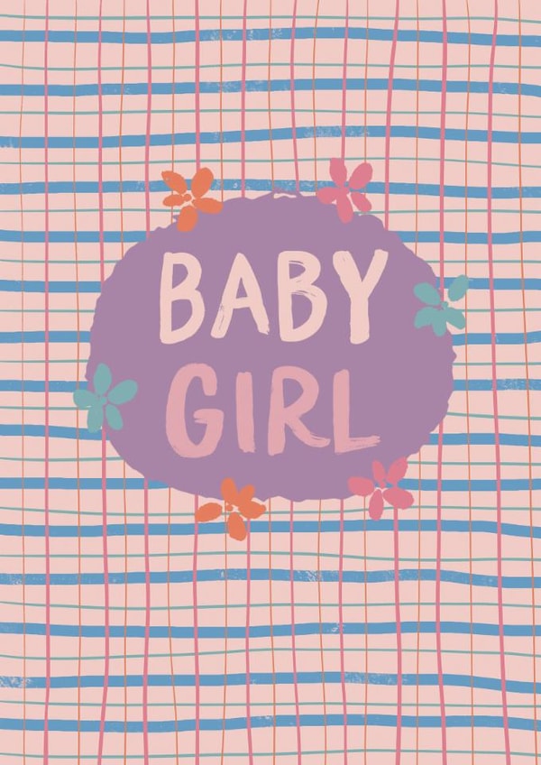 Classic New Baby Card - Baby Girl created by Sweetlove Press