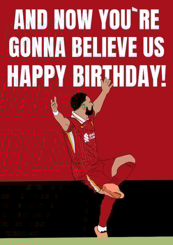 Fun Birthday Card - Mo Salah - Liverpool created by DanAllen20