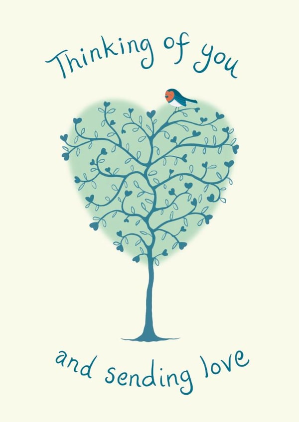 Classic Thinking Of You Card - Heart Shaped Tree created by Aimee Beaven