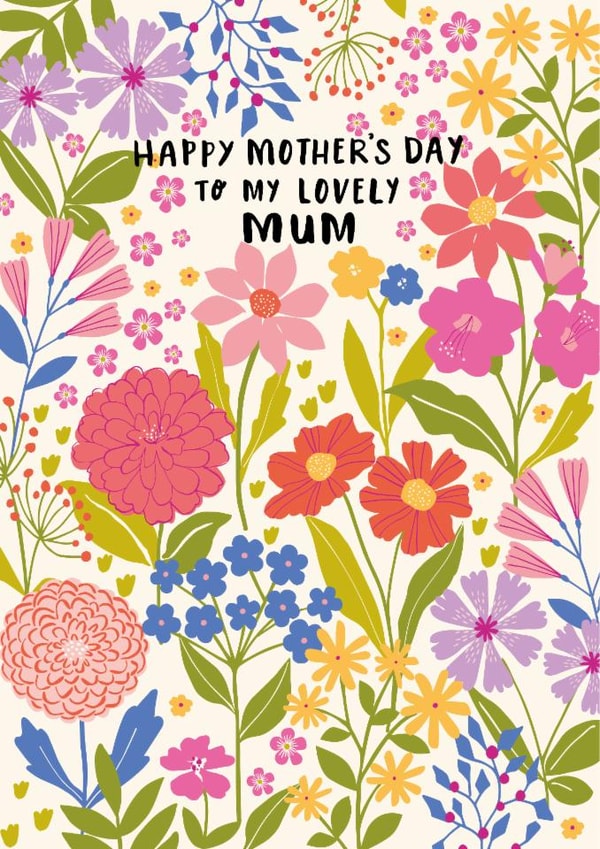 Classic Mother's Day Card - Flowers - Lovely Mum created by Nina Raby - Jones