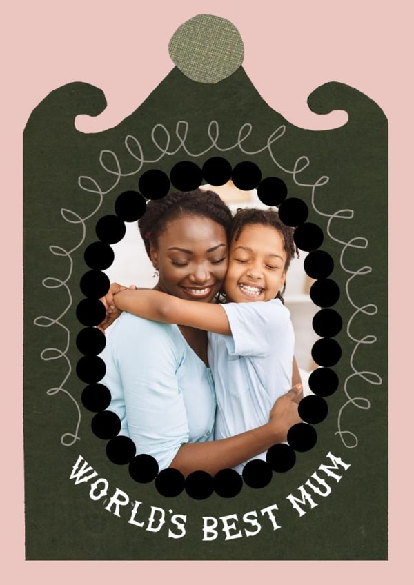 Arty Mother's Day Card - World's Best Mum created by Hadley Paper Goods Ltd