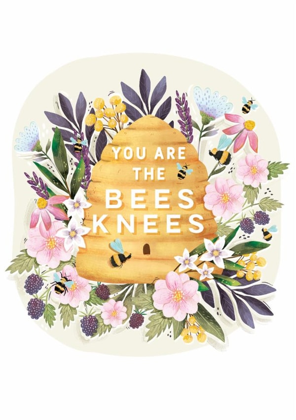 Pretty Mother's Day/Birthday Card - Bees Knees - Flowers created by Anna Cheng Design & Print