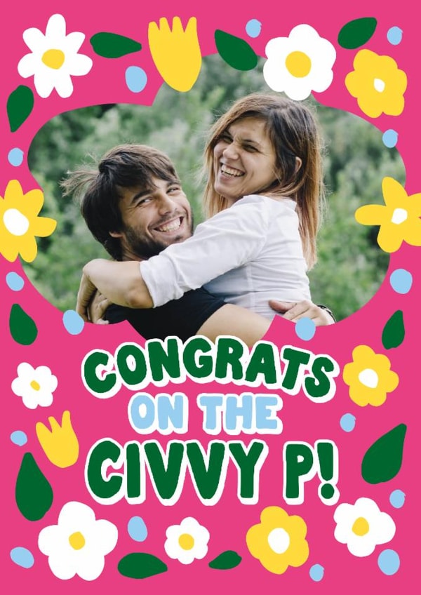 Pretty Congratulations Card - Civil Partnership created by Woah there Pickle