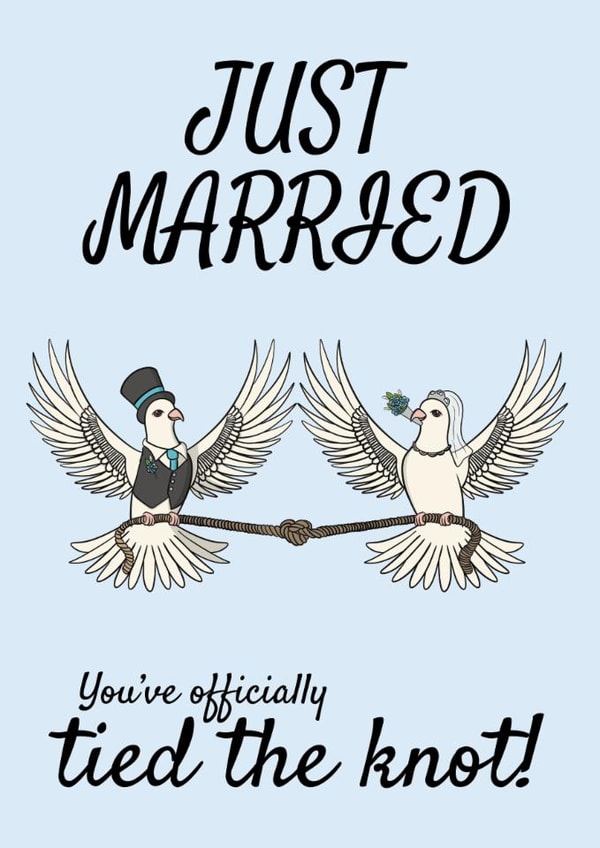 Classic Wedding Card - Doves - Tied The Knot created by @Cupsie's Creations
