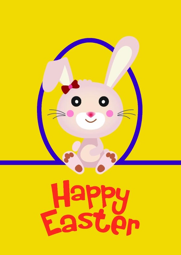cute rabbit, easter cards, happy easter, cut bunny, bunny, rabbit created by Made by Man