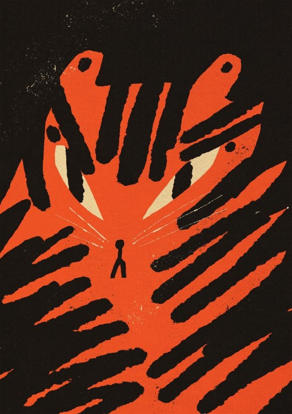 Arty Birthday/Just Because Card - Tiger created by Enikő Eged