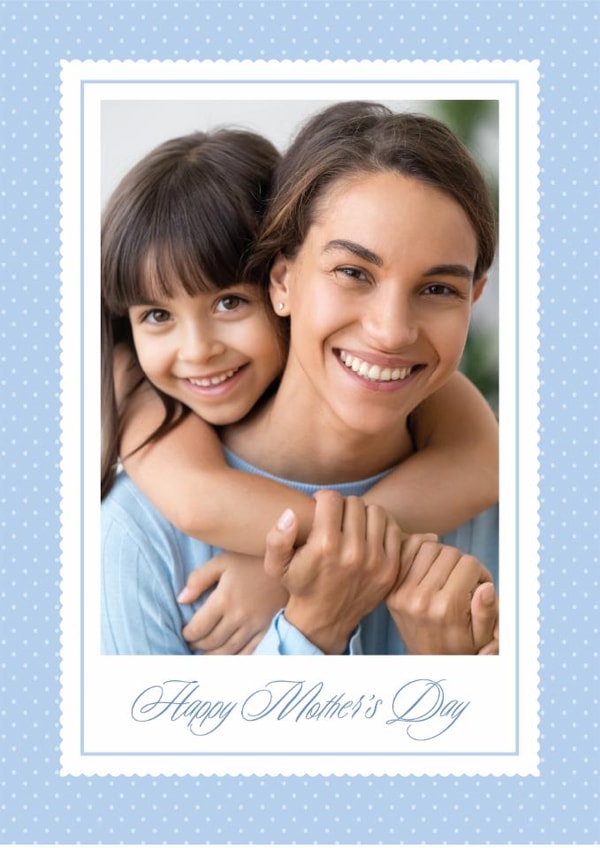 Classic Mother’s Day Card – Pastel Blue Polka Dots created by Jenna Holcomb