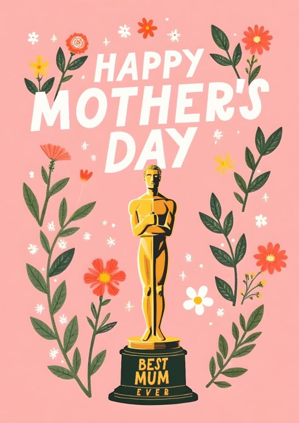 Cute Mother's Day Card - Oscar - Best Mum Ever created by Mrs Best Paper Co.