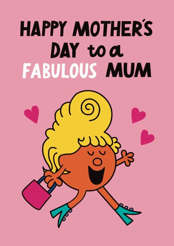 Cute Mother's Day Card - Mr. Men - Fabulous Mum created by Mr. Men