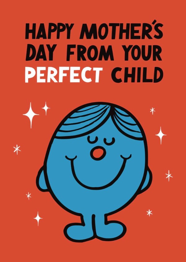 Fun Mother's Day Card - Mr. Men - From Your Perfect Child created by Mr. Men