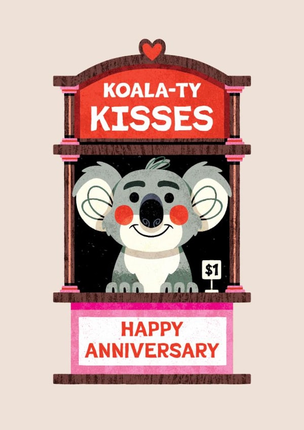 Cute Anniversary Card - Koala created by Folio | Ian Owen